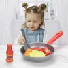 Küchen Spielen Essen 8PCS Küche Lebensmittel Spielzeug Simulation Geschirr Spielset Pretend Spielen Topf Steak Gemüse Brot Hot Dog omelett ldren Mädchen Toyvaiduryb