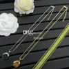 Designer gouden kettingen ketting brief vergulde hanger ketting klassieke mentale charme ketting met boxsets