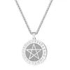 Hanger Kettingen Cxwind Punk Viking Pentagram Ster Ketting Satanische Hangers Rvs Charm Sieraden Voor Vrouwen Mannen Gift