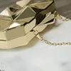 Gold Acrylic Box Geometric Evening Bag Clutch bags Elegent Chain Women Handbag For Party Shoulder Bag For Wedding/Dating/Party 240111