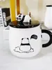 Mugs Cute Cartoon Panda Ceramic Cup Mug Creative Water Breakfast Milk With Lid Spoon Girl's