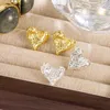 Stud Earrings 925 Silver Plated Love Heart Earring For Women Girls Party Wedding Birthday Jewelry Gifts E2395