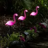 1pc/3pcs Tuin Buiten Flamingo LED Staaklampen Op Zonne-energie Waterdicht Voor Tuin, Gazon, Patio, Vijver, Achtertuin Decor, Halloween Decoraties Verlichting Buiten