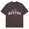 Men's T-Shirts Men Women Casual Loose Classic Patch Embroidered Brown Cole Buxton T-Shirt Hip Hop Vintage CB Short Sleeve Tee With Tags T240112