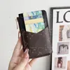 Luxury Leather Card Slot Holder ID Cover Credit Bus Bank Cases Luxury Brand LU Hi Quality Purse Mini Wallet Travel Card Holder Purse with Logo Box 13.5x8.5CM