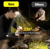 Powerful LED Sensor Headlamp USB Rechargeable XPE+COB Headlight Red/White Lights Running Camping Head Flashlight Torch