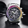 PAGANI SIGN Colorful Men s Fully Automatic Mechanical Multi Functional Hollow Steel Waterproof Watch