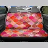 Housses de siège de voiture, Texture marocaine, motif de ligne dorée, adaptées à la plupart des femmes, décoration intérieure automobile, ceinture de sécurité, volant