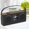Haut-parleurs Retro FM Radio Music Porteable Bluetooth Dab Radio Carte en haut-parleur Boîte de son de batterie rechargeable en plein air avec écran couleur