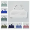 wholesale Lu Open Back Sport Push-Up-BH ohne Bügel Frau Laufen Fitness rückenfreie Weste für Frauen Gym Wear luluslemon