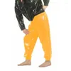 Pantalons pour hommes Hommes Lâche PVC Wet Look Pantalon Party Clubwear Casual Mode Harn Club Street Hip Hop Baggy