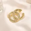 Lüks Tasarımcı Broş Altın Kaplama Broş Mücevher Kadın Marka Mektubu Çiçek Broşlar Pinler Parti Hediyesi