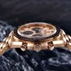 Exploration Time Fashion Rose Gold Precision Steel Waterproof High End Men s Japanese Movement Watch