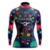 Set Mexico Women Long Sleeve Cycling Jersey Thin eller Winter Fleece Bike Contest Clothing Mtb Maillot Ciclismo Mujeres