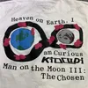 Мужские футболки с пенообразным принтом CPFM x Kid Cudi Man On The Moon III Tee Мужчины Женщины 1 1 Высококачественные черно-белые уличные футболки Новые T240112