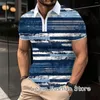 Polo da uomo Estate Uomo Polo stile etnico boemo Uomo Vintage Manica corta Top Tees Casual Zipper Risvolto T-shirt Abbigliamento