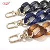 CXQD Fashion Gold Color Decoration Big Long Resinful Resins Acrylic Bag Bag Strap Counter Jewelry سلسلة الهاتف هدية للنساء 240111