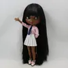 ICY DBS blyth poupée super noir peau cheveux afro-américain brillant visage corps articulaire 30 cm jouet 16 bjd anime 240111