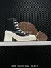 Bottes de luxe pour femmes Designer Martin Bottes Classique Noir Blanc Toile Bottes Casual Bottine Plateforme Chunky Talons Chaussures D'hiver Avec Boîte
