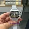 Sonic RM35 Watch Crystal Glass Materiaal met geïntegreerde bewegingskoffer Sapphire Crystal Mirror Dubbele anti-glare rubberen riem