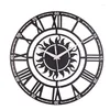 Zegary ścienne Vintage Design Rzymskie słońce wiszące zegar Mute Watch Dekoracyjna cicha czarna na studia sypialni na studia Indoor Special Decor