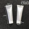 Gloss 30ml Sier Aluminium Plastic Tube فارغ زجاجة ناعمة 30G قابلة لإعادة ملء مكياج الشفة اللمعان الكريمة