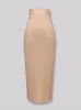 Mode 13 färger xl xxl sexig knälängd bandage kjol kvinnor elastisk bodycon sommar blyerts kjolar 78 cm 240111