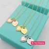 Collares pendientes amor corazón diseñador collar para mujer para hombre joyería de lujo carta chapada en oro cadena de plata mujer colgante collares diseñador moda metal navidad