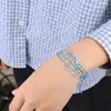 Strang C.QUAN CHI Blaue Farbe Quaste Miyuki Handarmbänder Handgefertigte Seilwickelmode Damen Verstellbarer Stil