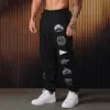 Amerykańskie style mężczyźni dresowe wiosenne jesienne jogger gym sport fitness bawełniane spodni sznurka