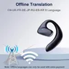 Cuffie per traduzione traduttore 144 lingue per traduttore M8 Traduttore vocale intelligente istantaneo Auricolare traduttore Bluetooth wireless