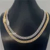 8mm One Row High Quality Luxury Jewelry Iced Out Vvs1 Moissanite Cuban Link Chain Chocker