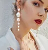 Big Pearl Beads Tassel örhängen för kvinnor Långt droppe Piercing Stud Earring Ladies Charm Luxury Earings Jewellery3436711