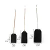 Set of 50 Black Slate Erasable Hanging Chalkboard Signs Tags Label for w/ Jute String Wall Decor Wooden Chalkboard Signs 240111
