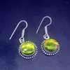 Dangle Earrings Gemstonefactory Big Promotion Single Unique 925 Silver Antique Colorful Topaz Women Ladies Gifts Drop 20242456