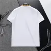 Мужская рубашка-поло, модная мужская футболка, роскошный дышащий топ с воротником-поло, летняя деловая рубашка, черно-белая азиатская размер M — XXXL