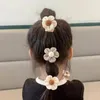 Saç Aksesuarları Tutucu Çiçek Sıcak Renkli Kızlar 4 PCS/SET ELEKTİK BAŞ TIVE ARKA TALA SCRUNCHIE BANTLAR KADINLAR İÇİN TEŞKE