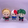 Anime min hjälte plysch doll akademia midoriya izuku bakugou katsuki todoroki shoto figur leksaker cosplay tecknad tillbehör rekvisita