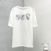 24ss primavera nova chama de malha de manga curta camiseta bordada jacquard chama de manga curta algodão masculino camiseta laranja chama vintage roupas esportivas