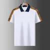 Zomer Luxe Designer Poloshirts Heren Casual Piquet Polo's Snake Bee Borduren Katoen Jersey Polo Man Zwart Blauw Groen Bruin T-shirts