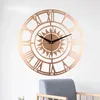 Wandklokken Vintage Design Romeinse Zon Hangklok Mute Watch Decoratief Stil Zwart Voor Slaapkamer Studeer Binnen Speciaal Decor