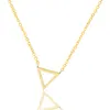 Pendentif Colliers 10pcs / lot Triangle Collier pour femmes Colar Masculino Link Chaîne en acier inoxydable Géométrique Party Bijoux