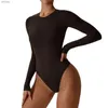 Yoga Outfit Survêtements pour femmes NCLAGEN Sexy Fit Combinaison à manches longues Ballet Vêtements de danse Serré Entraînement Courir Sec Respirant Survêtement Haute Élastique YQ240115