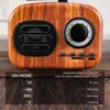 Högtalare Bluetooth -högtalare Retro Wood Portable Box Wireless Mini Speaker Outdoor For Sound System TF FM Radio Music Mp3 Subwoofer