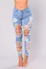 Dżinsy damskie 2024 Y2K Summer Fall Falled Blue Chudy Stretch Indie Street Hipster Denim Pencil Pants S-3xl Ubrania