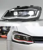 Faro anteriore a LED per VW Polo 2011-2018 Indicatore di direzione diurno Faro abbagliante Lente del proiettore