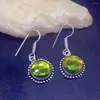 Dangle Earrings Gemstonefactory Big Promotion Single Unique 925 Silver Antique Colorful Topaz Women Ladies Gifts Drop 20242456