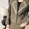 luxury women set designer skirt Set blazer coat short Skirt advanced two-piece retro full letters skirts Suit