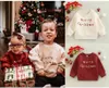 Pull Enfants Garçons Filles Noël Sweatshirts Lettre Imprimer Col Rond Manches Longues Pulls Hiver Casual Sweatshirts TopsL2401