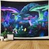 Psychedelic Mushroom Tapestry Divination Psychic Wall Hanging Hippie Boho Cute Room Decoration Magic Tapestries Art Home Decor 240111